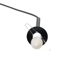 Lámpara colgante Joel, rotonda negra/blanca, 3 luces