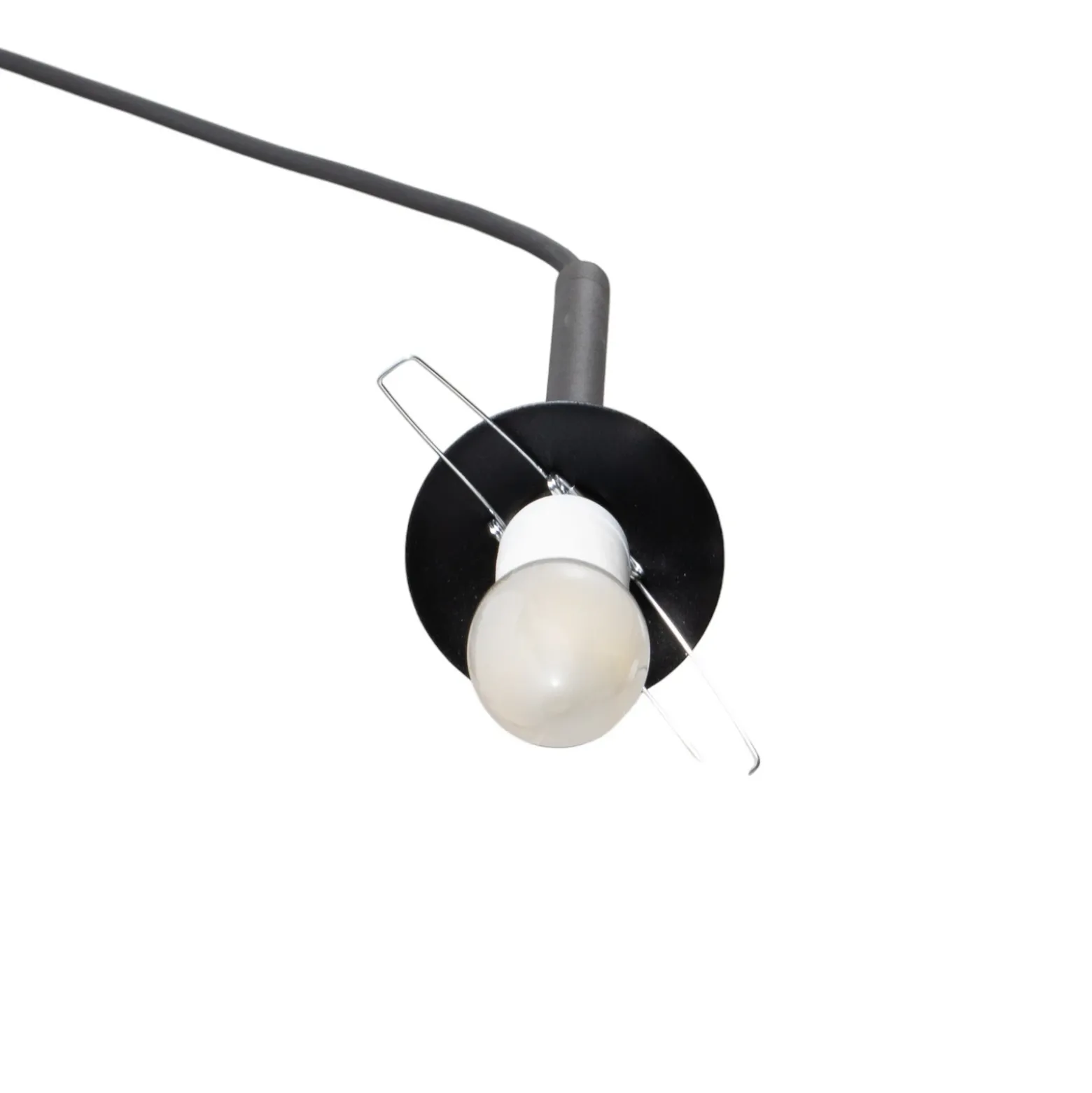 Lámpara colgante Joel, rotonda negra/blanca, 3 luces