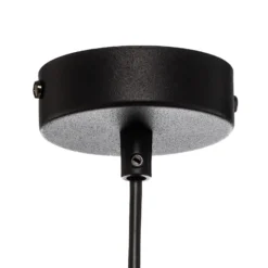 Lámpara colgante Joni, textil, 1 luz negro marmolado