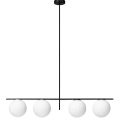 Lámpara colgante Jugen, negro, 4 luces