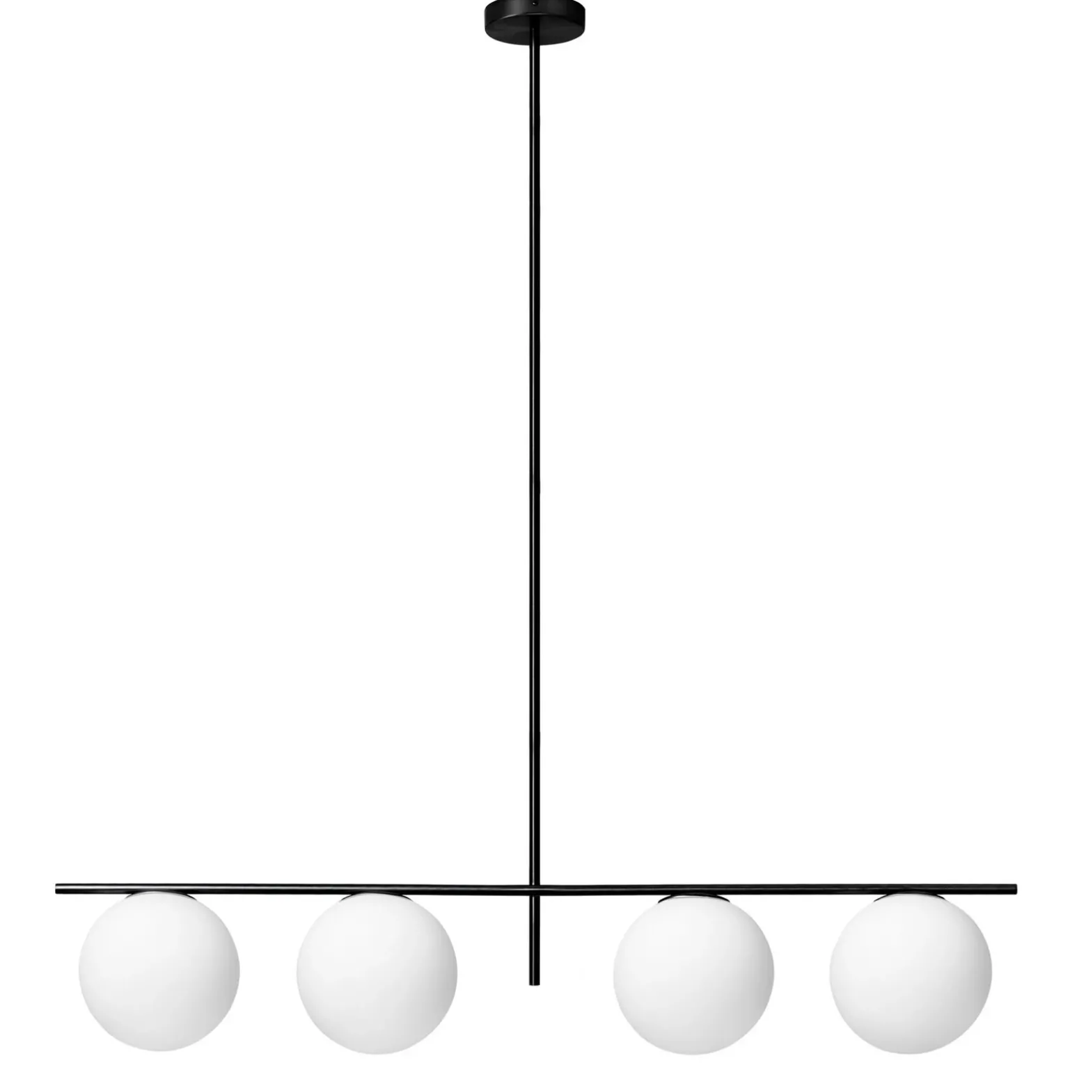 Lámpara colgante Jugen, negro, 4 luces