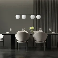 Lámpara colgante Jugen, negro, 4 luces