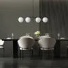 Lámpara colgante Jugen, negro, 4 luces