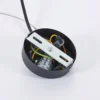 Lámpara colgante Jusra de metal negro, 1 luz.