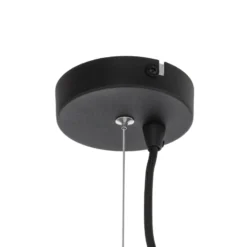 Lámpara colgante Jusra de metal negro, 1 luz.