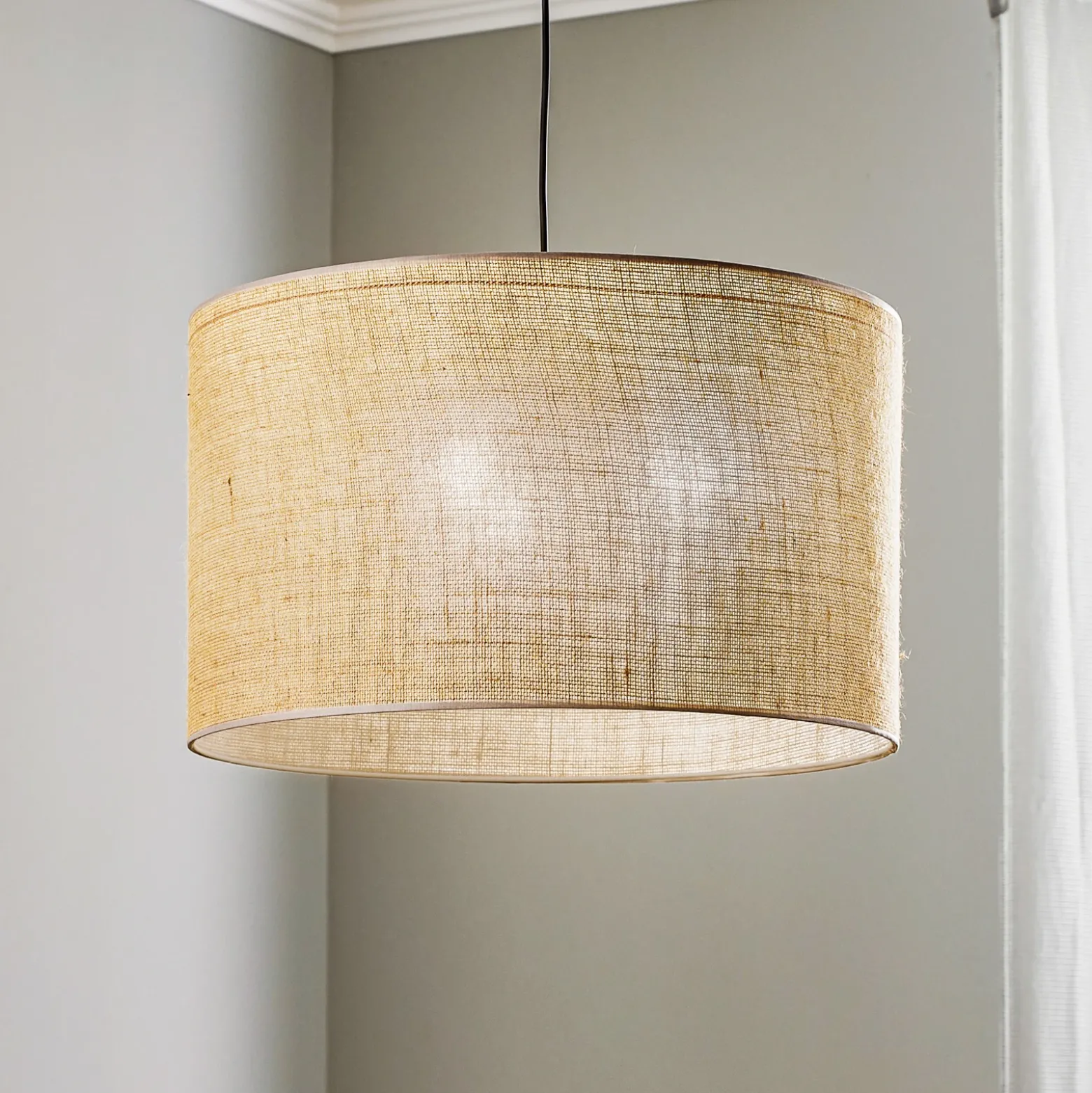Lámpara colgante Juta, 1 luz Ø 50 cm