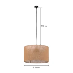 Lámpara colgante Juta, 1 luz Ø 50 cm
