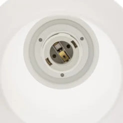 Lámpara colgante Kaja con pantalla de cristal larga, opalina