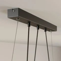 Lámpara colgante Karrl, 3 luces, gris humo/gris