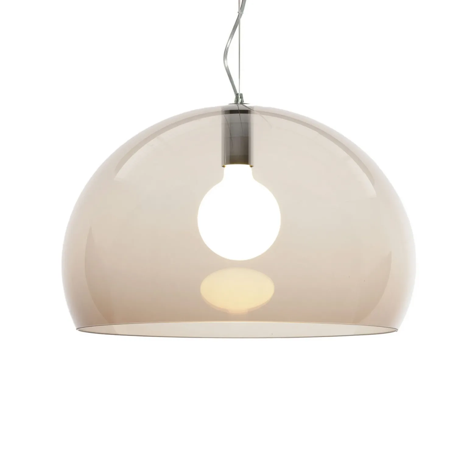 Lámpara colgante Kartell FL/Y, Ø 52 cm, marrón