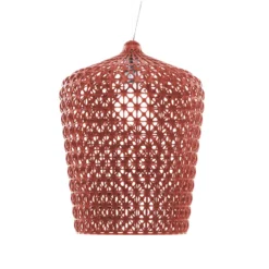 Lámpara colgante Kartell Kabuki, rojo burdeos, Ø 50 cm