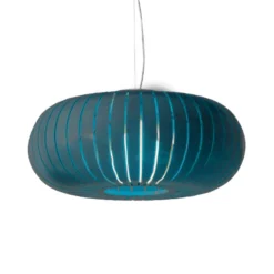 Lámpara colgante Kartell Teresa, azul petróleo, Ø 50 cm, E27-LED