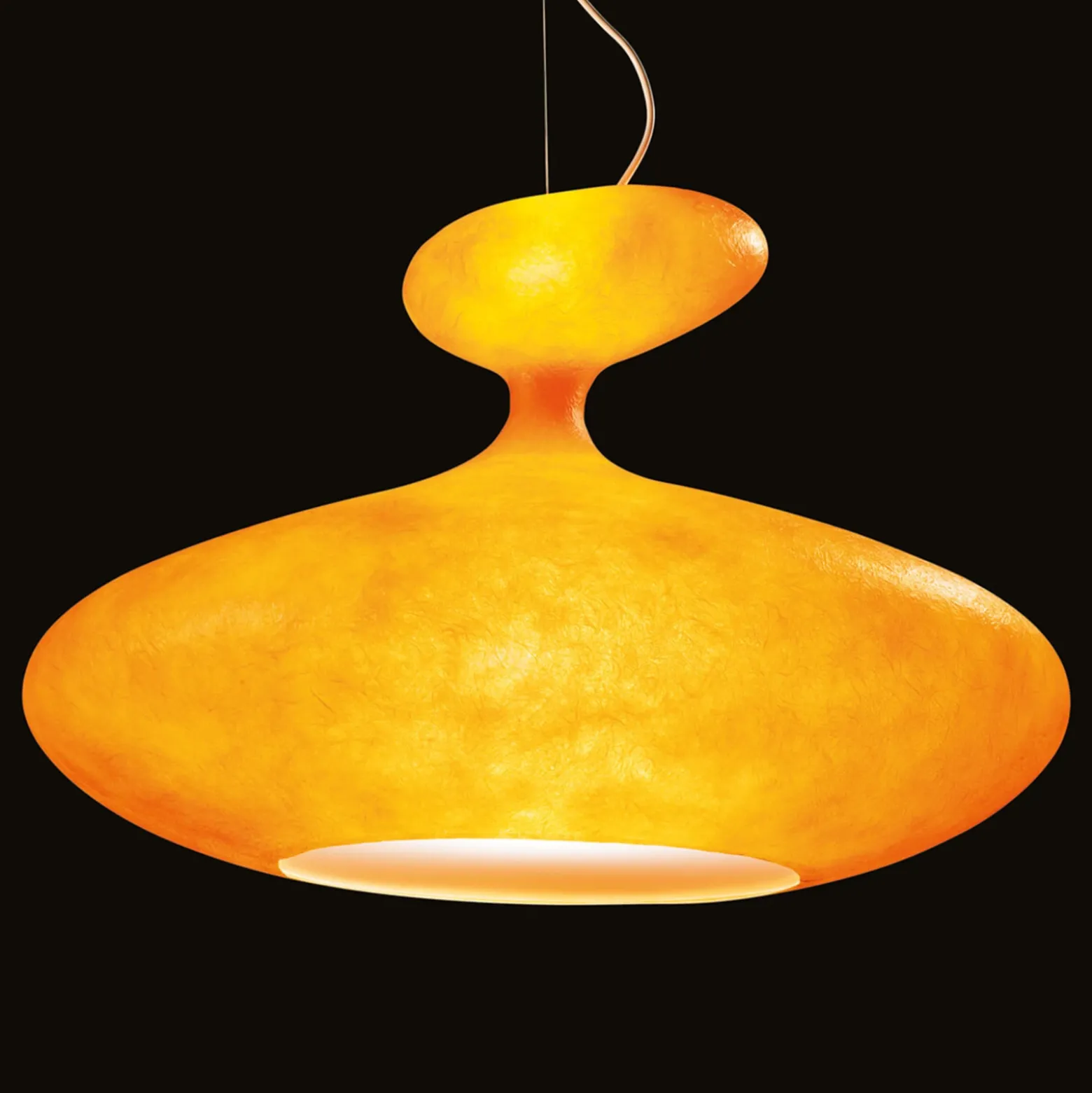 Lámpara colgante kdln E.T.A. Sat, naranja, 80 x 60 cm