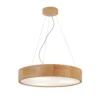 Lámpara colgante Kerio, Ø 47 cm, madera de roble