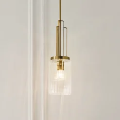 Lámpara colgante Kimrose, 1 luz, latón
