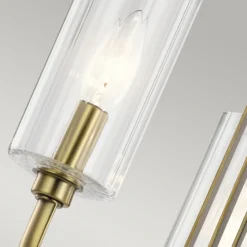 Lámpara colgante Kimrose, 3 luz, latón