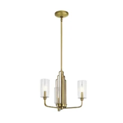 Lámpara colgante Kimrose, 3 luz, latón