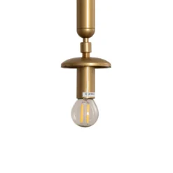 Lámpara colgante King, dorada/ópalo, cristal, Ø 15 cm, E14