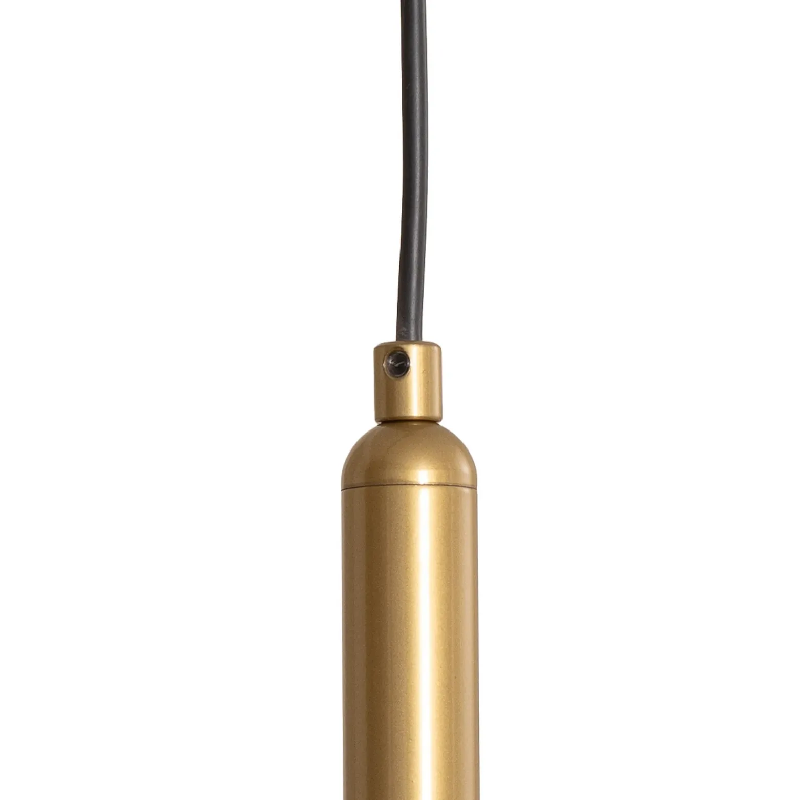 Lámpara colgante King, dorada/ópalo, cristal, Ø 15 cm, E14