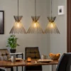 Lámpara colgante Kirpi 3088 3 luces lineal negro