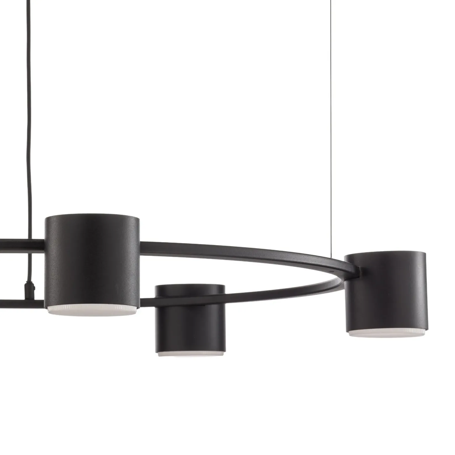 Lámpara colgante Kodo, 5 luces, negro, acero, GX53