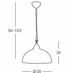 Lámpara colgante KOLARZ Nonna, Ø 30 cm, uvas, borde liso