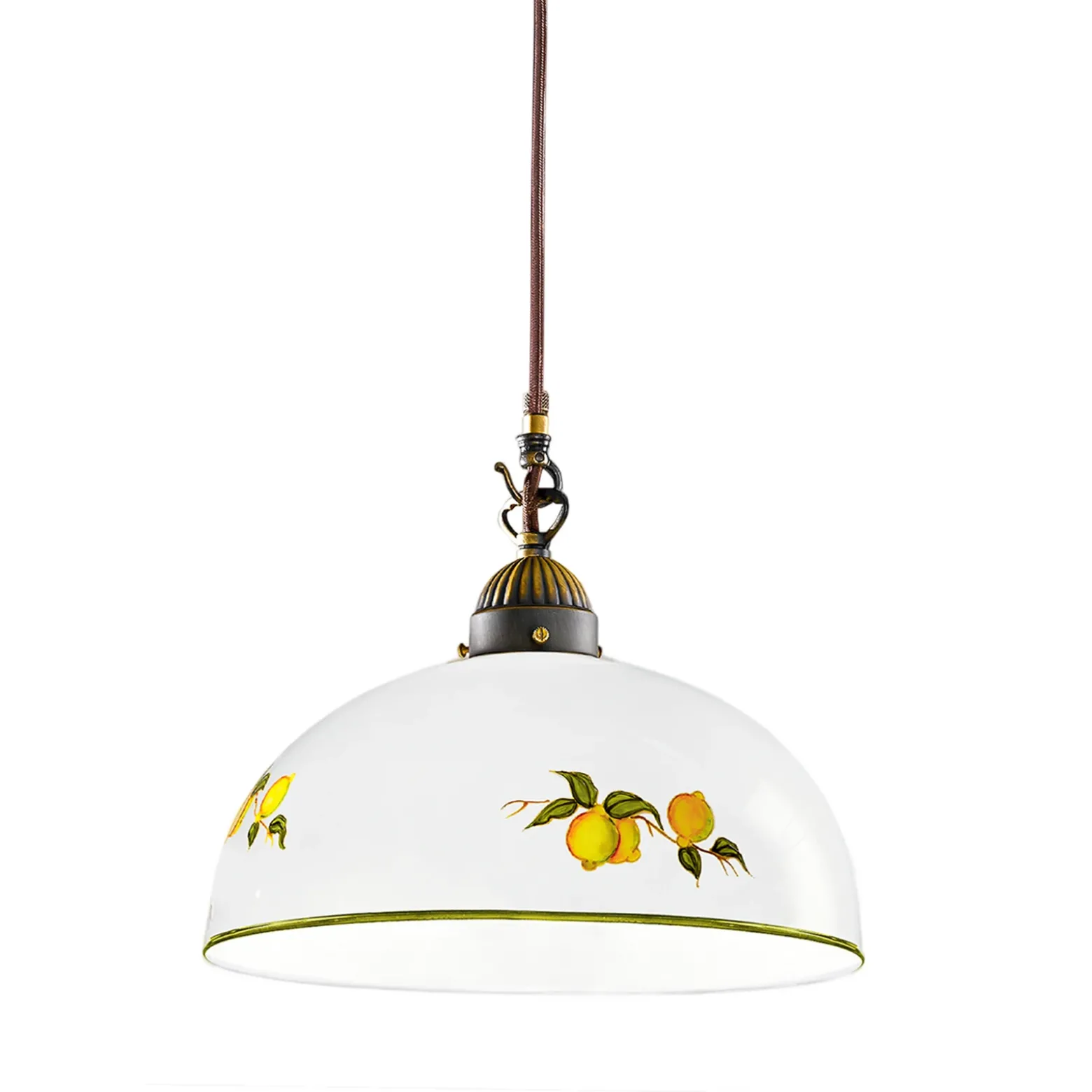 Lámpara colgante KOLARZ Nonna, Ø 30 cm, limones, borde liso
