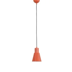 Lámpara colgante Konikkem, naranja, metal, Ø 14 cm, E27