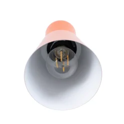 Lámpara colgante Konikkem, naranja, metal, Ø 14 cm, E27