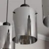 Lámpara colgante Kourtney de Lindby, 3 luces, negro/gris, cristal, E27