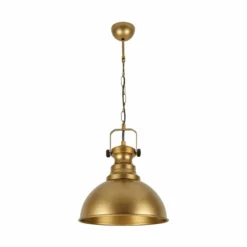 Lámpara colgante Kure, color dorado, Ø 31 cm, metal, E27