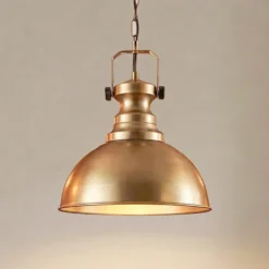 Lámpara colgante Kure, color dorado, Ø 31 cm, metal, E27