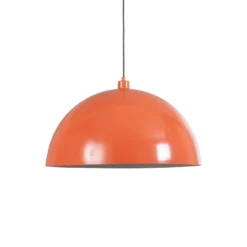 Lámpara colgante Kure, naranja, metal, Ø 60 cm, E27