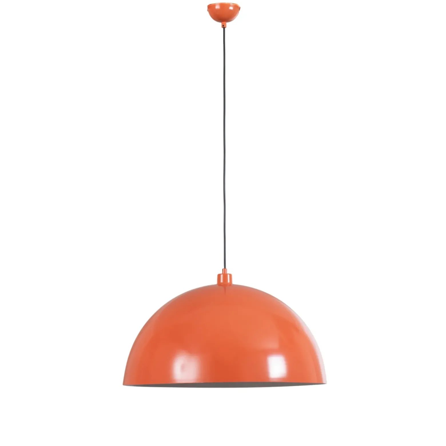 Lámpara colgante Kure, naranja, metal, Ø 60 cm, E27
