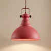 Lámpara colgante Kure, roja, Ø 31 cm, metal, E27