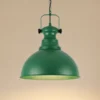 Lámpara colgante Kure, verde, Ø 31 cm, metal, E27