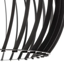 Lámpara colgante Larus de acero negro, 2 luces