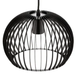 Lámpara colgante Larus de acero negro, 1 luz