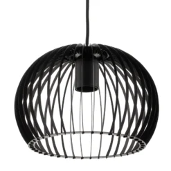 Lámpara colgante Larus de acero negro, 1 luz