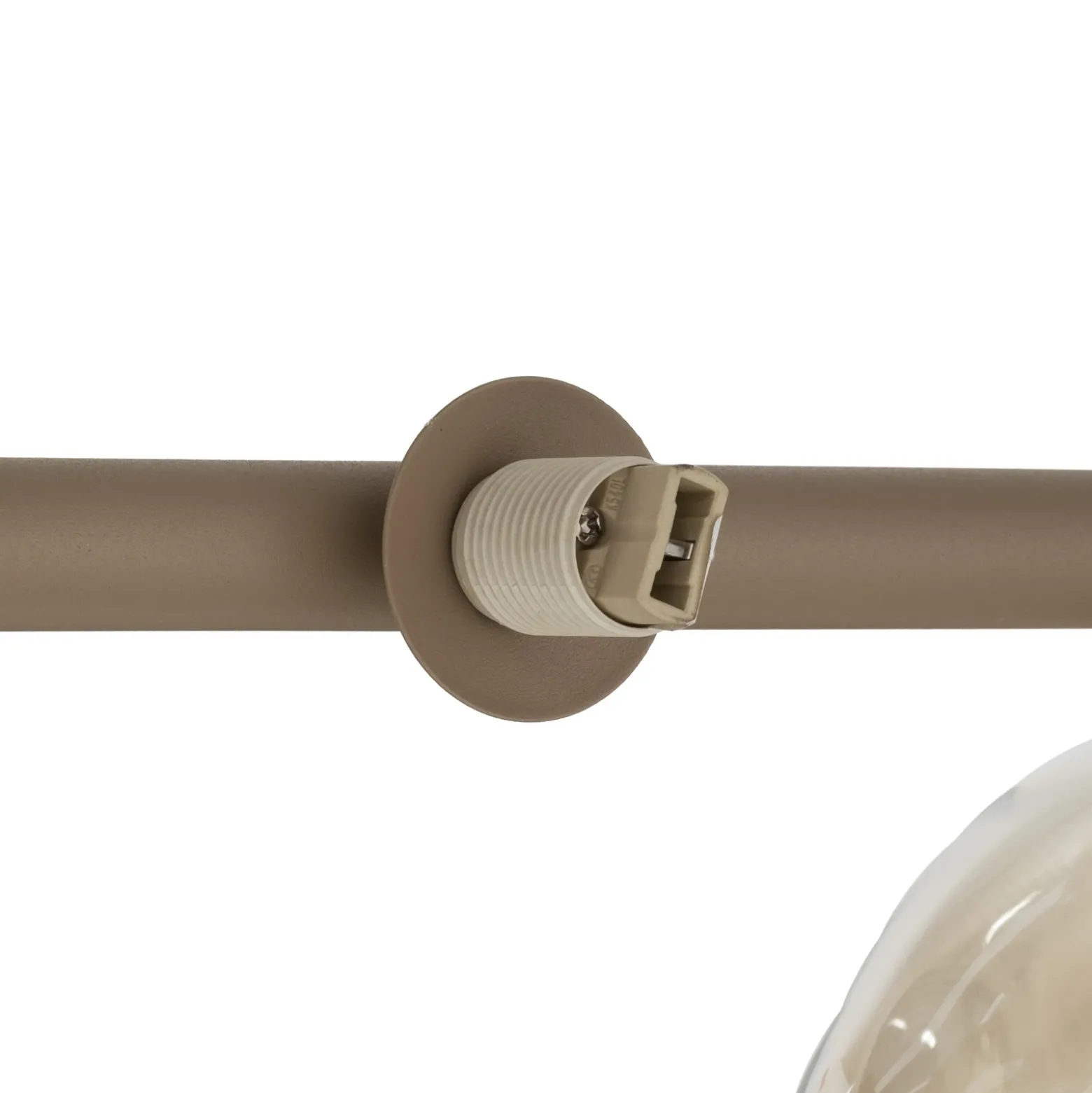 Lámpara colgante Lava, beige, 9 luces, cristal, longitud 116 cm, G9