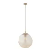 Lámpara colgante Lava, Ø 35 cm, E27, arena/coñac, cristal