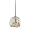 Lámpara colgante Lava, Ø 15 cm, G9, arena/coñac, cristal