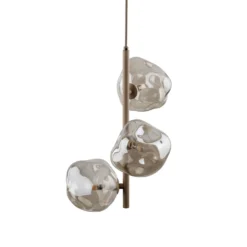 Lámpara colgante Lava, 3 luces, Ø 29 cm, arena/coñac, G9