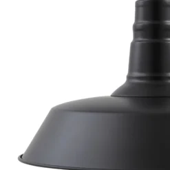 Lámpara colgante Laylan de Lindby, blanco/negro, Ø 46 cm, metal