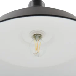 Lámpara colgante Laylan de Lindby, blanco/negro, Ø 46 cm, metal