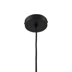 Lámpara colgante Laylan de Lindby, blanco/negro, Ø 46 cm, metal