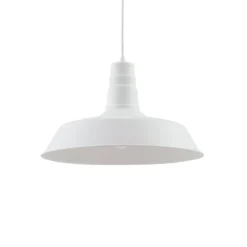 Lámpara colgante Laylan de Lindby, blanca, Ø 46 cm, metal