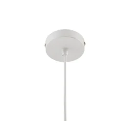 Lámpara colgante Laylan de Lindby, blanca, Ø 46 cm, metal