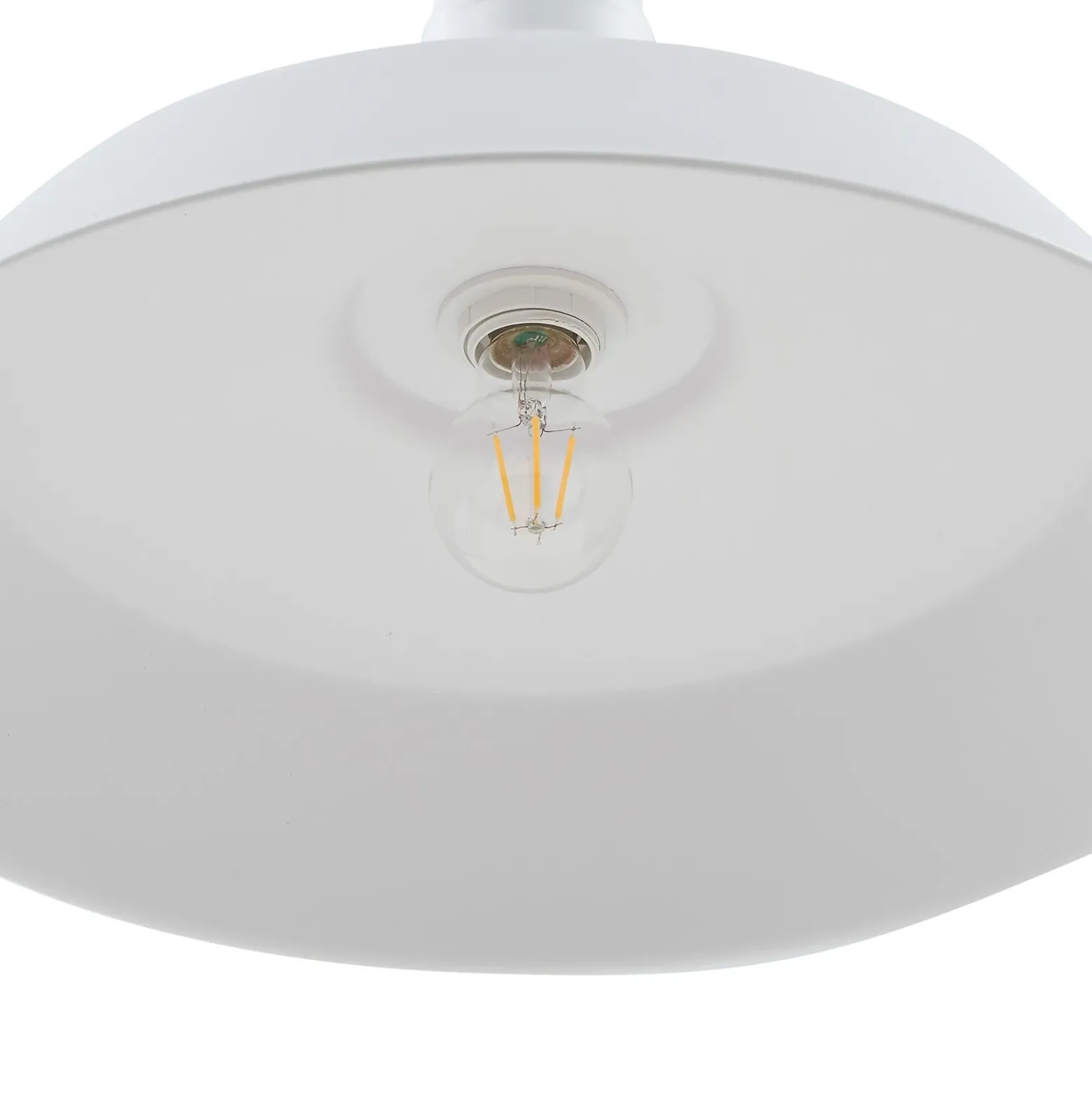 Lámpara colgante Laylan de Lindby, blanca, Ø 46 cm, metal