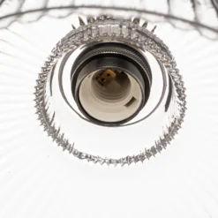 Lámpara colgante Leana, cristal transparente, 1 luz, latón envejecido